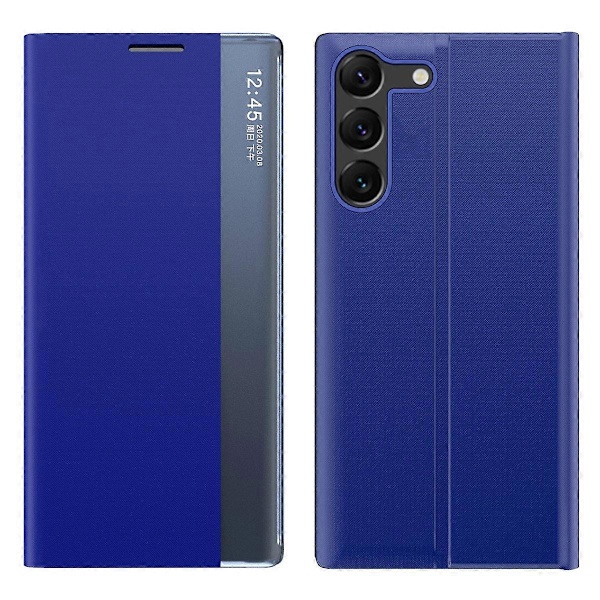 Til Samsung Galaxy S24 Etui Visningsvindue PU Læder Flip Stand Telefonbeskytter Multicolor Style D