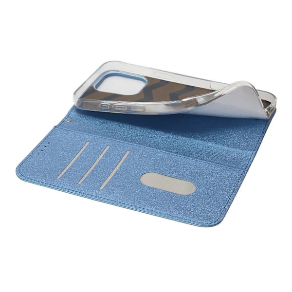 Til iPhone 16 Pro Cover PU Læder Silke Tekstur Magnetisk Flip Telefon Cover Multicolor Style B