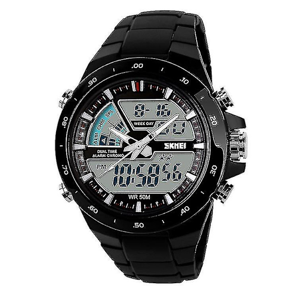 Skmei 1016 Noctilucent Double Digital Watch Black