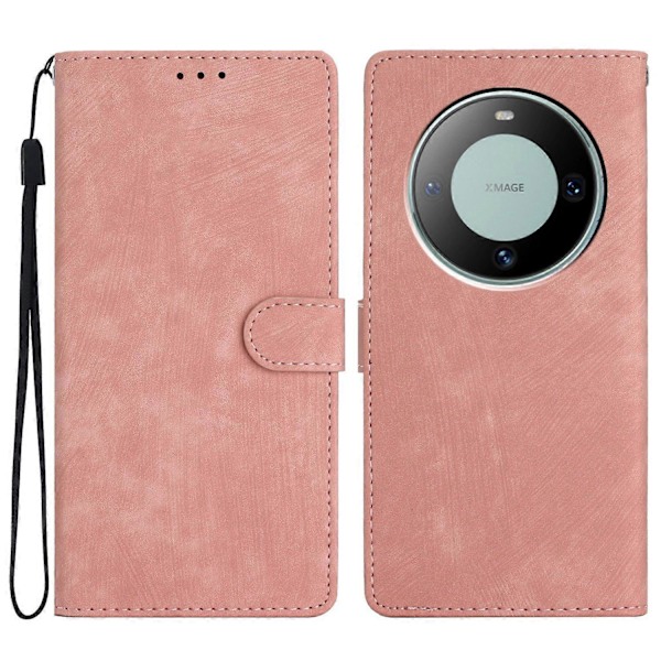 Til Huawei Mate 60 Etui Folio Flip Ensfarvet Hud-berørings Telefon Stand Læder Cover Multicolor Style F