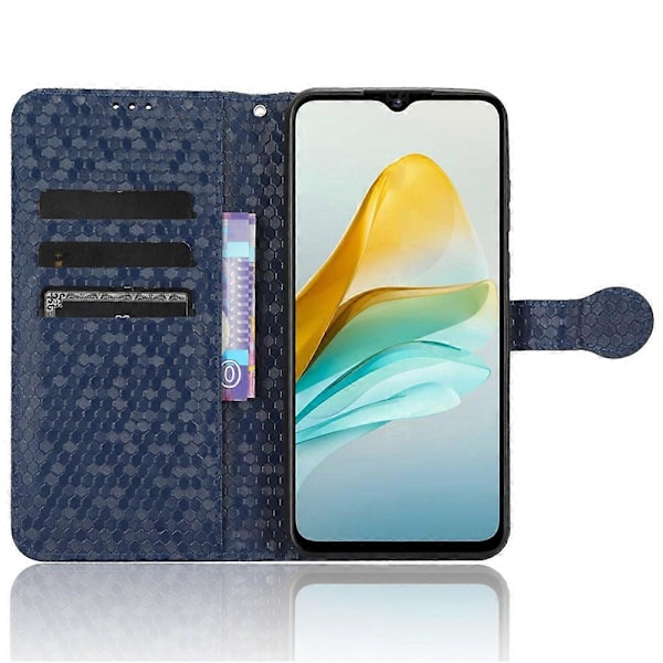 Puhelinkotelo ZTE Blade A53:lle, lompakkoteline, pistekuvioitu naarmuuntumaton PU-nahkainen puhelinkuori Multicolor Style C