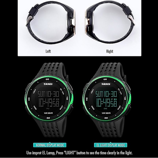Skmei 1219 Men Multi-function Electronic Watch Silver