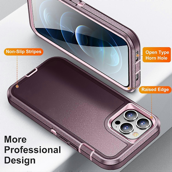 For iPhone 12/12 Pro Anti-Scratch Deksel TPU+PC Fallbeskyttelse Telefondeksel Multicolor Style E