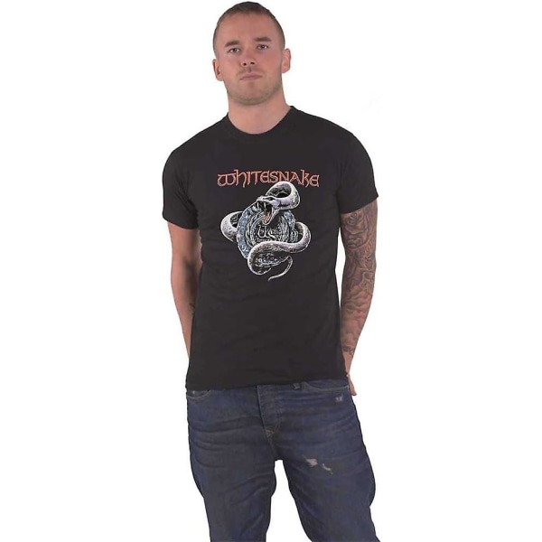 Rock Off Whitesnake 'silver Snake' (svart) T-shirt Black XL