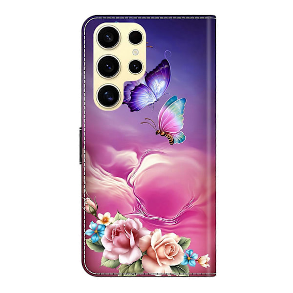 Skal för Samsung Galaxy S25 Ultra, mönstertryckt skyddande fodral TPU+PU Läder Flip Telefonfodral Multicolor Style M