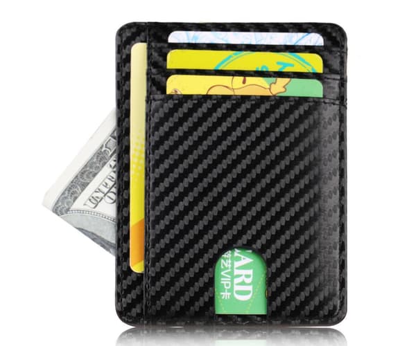 Erittäin ohut RFID-lompakko - 7 korttipaikkaa + setelitasku Musta Black one size