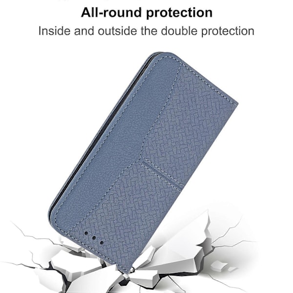 För iPhone 15 Plus Fodral Splitsad PU Läder Ställ Plånboksfodral med Rem Multicolor Style A