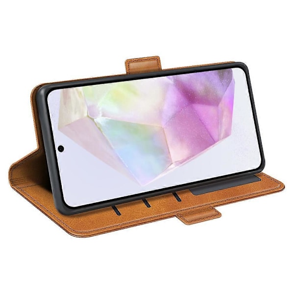 Til Samsung Galaxy A36 5G Stand Case Kalvetekstur Læder Wallet Telefon Cover Multicolor Style C
