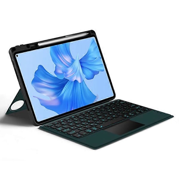 Læderetui + Bluetooth-tastatur med baggrundsbelyst trackpad til Huawei MatePad Pro 11 (2022) Multicolor Style B