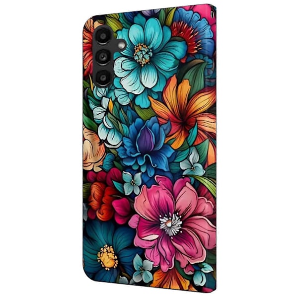 Fodral för Samsung Galaxy A14 4G/5G Mönstertryckt Skyddande Fodral TPU+PU Läder Flip Telefonfodral Multicolor Style E