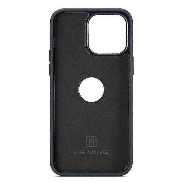 Til iPhone 15 Plus Cover Logo View Bagside PU Læder+PC+TPU Cover Multicolor Style D