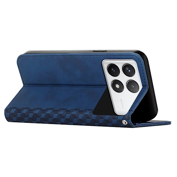 Til Xiaomi Poco F6 Pro 5G/Redmi K70 5G/K70 Pro 5G TPU+PU Læder Præget Støvtæt Etui Telefon Stan Multicolor Sapphire
