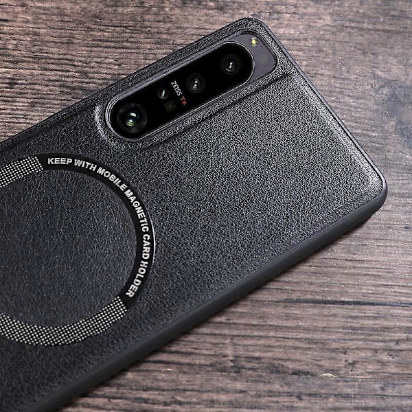 Magnetisk telefoncover i læderbelagt PC+TPU til Sony Xperia 10 V, kompatibelt med MagSafe Multicolor Style A
