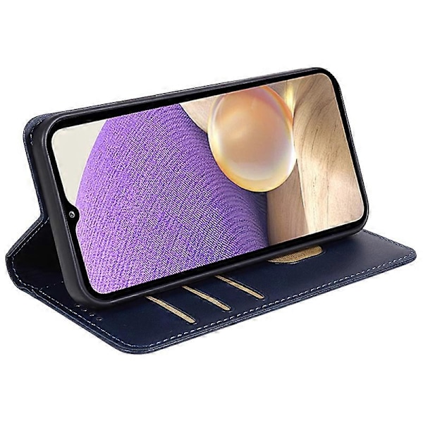 För Samsung Galaxy S22 5G Magnetisk Plånboksfodral Kalvtextur PU Läder Skal Multicolor Style D