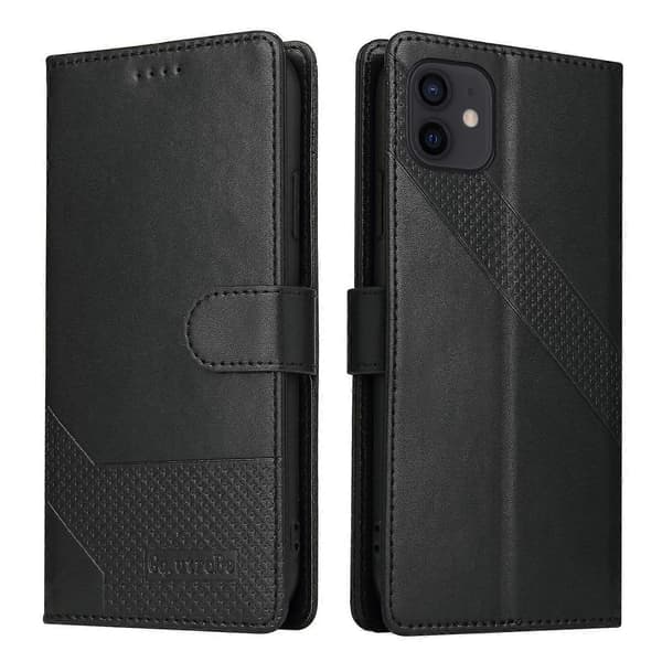 GQ.UTROBE 009 Serie Fuld Beskyttelse Læder Telefon Wallet Cover Shell til iPhone 12 Pro/iPhone 12