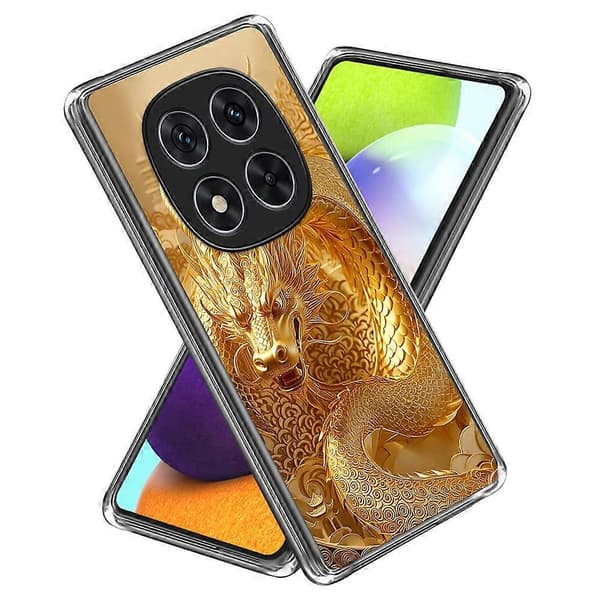 Deksel til Xiaomi Redmi Note 14 Pro 4G Mønstertrykt Støtsikkert TPU Telefondeksel Multicolor Golden Dragon Pattern