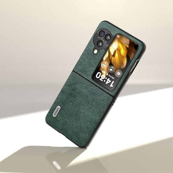Til Oppo Find N3 Flip 5G PU Læder+Hård PC Skal Slank Beskyttende Telefon Cover Multicolor Style D