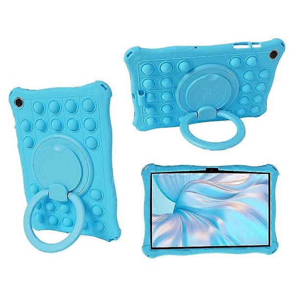 Samsung Galaxy Tab A9 -kotelo Pop Bubble PC+Silikoni Kotelo Käsikahva Jalusta Tablettisuoja Multicolor Style G