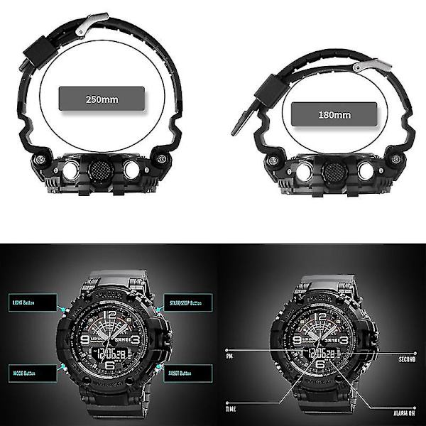 Skmei 1617 Double Nights Dial Watch, Färg: Grön