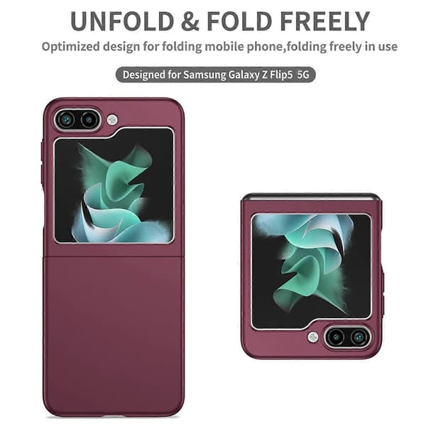 Støtsikkert hardt PC-deksel til Samsung Galaxy Z Flip5 5G, sammenleggbart beskyttelsesdeksel til telefon Multicolor Style E