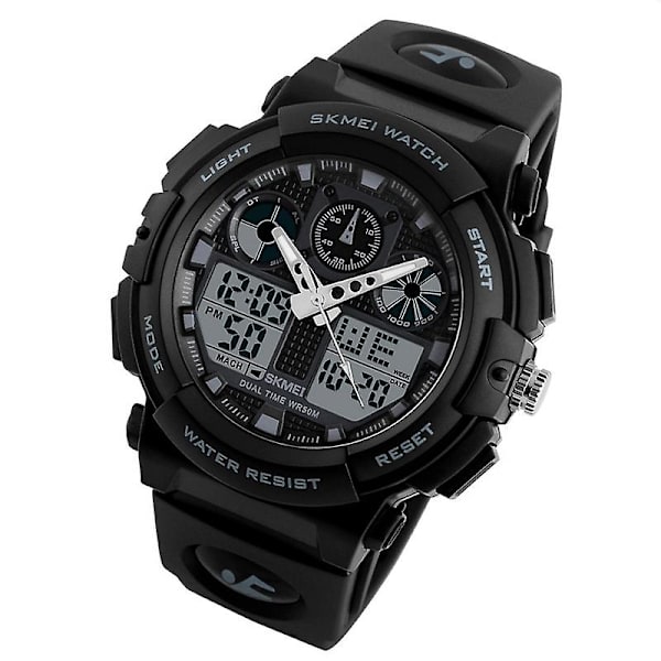 Skmei 1270 Men Vattentät Dual Display Digital Watch Gray