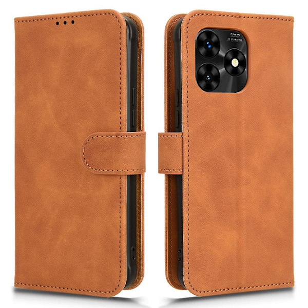 För Umidigi G5 Mecha Case Pu Läder anti-scratch Telefonskydd med plånbok och stativ Brown