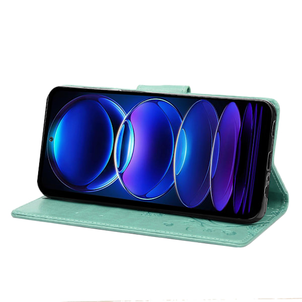 Xiaomi Redmi Note 12 Pro+ 5G -puhelimen suojakotelo, PU-nahkaa, kukka- ja perhoskuviointi, lompakkokotelo Multicolor Style C