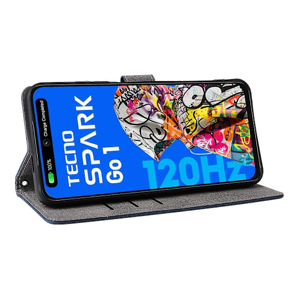 TECNO Spark Go 2025/Spark Go 1/Pop 9 Lompakkokotelo RFID-suojauksella PU-nahkakansi jalustalla Multicolor Style A