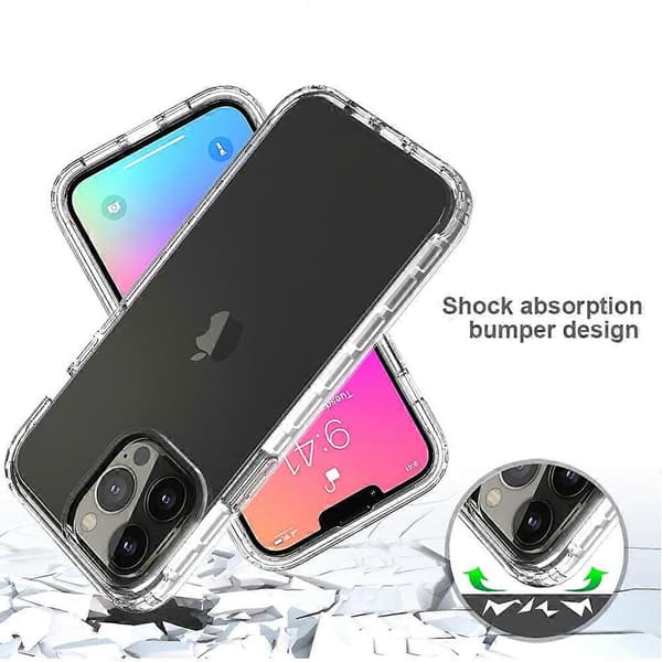 Transparent Gradient Farve Klar TPU+PC Cover til iPhone 13 Pro Max 6.7 tommer Multicolor Style B