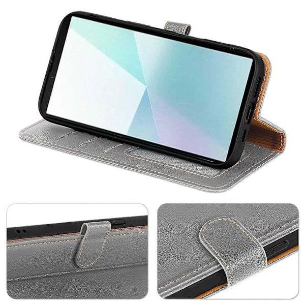 Til Nothing Phone (3a) Pro Etui Wallet RFID-blokering Litchi Tekstur Læder Telefon Cover Multicolor Grey