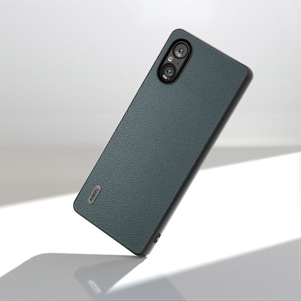 Til Sony Xperia 5 V Etui Ægte Ko Læder Belagt PC+TPU Telefon Cover Multicolor Style E