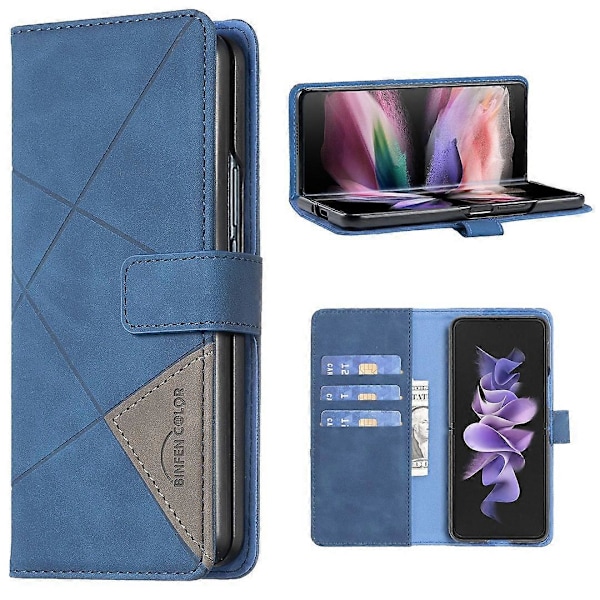 BINFEN COLOR BF05 Samsung Galaxy Z Fold6 5G -kotelolle PU-nahkainen geometrinen puhelinkuori Multicolor Style E