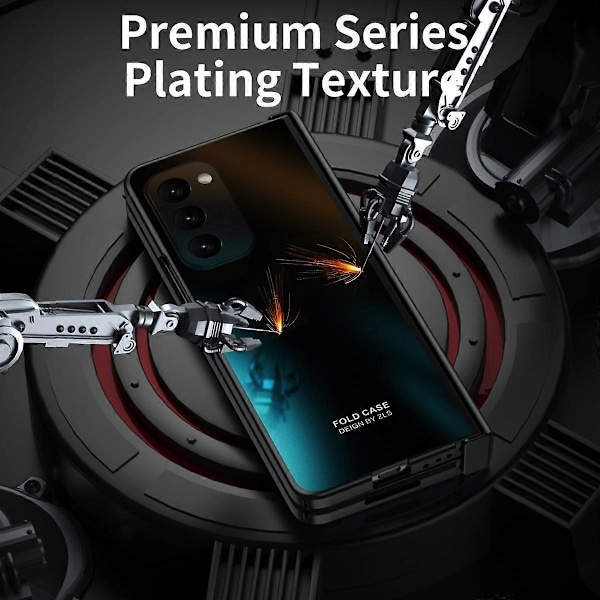 Kova PC-puhelinkotelo Samsung Galaxy Z Fold2 5G -puhelimelle, suojakuori näytönsuojakalvolla Multicolor Style D