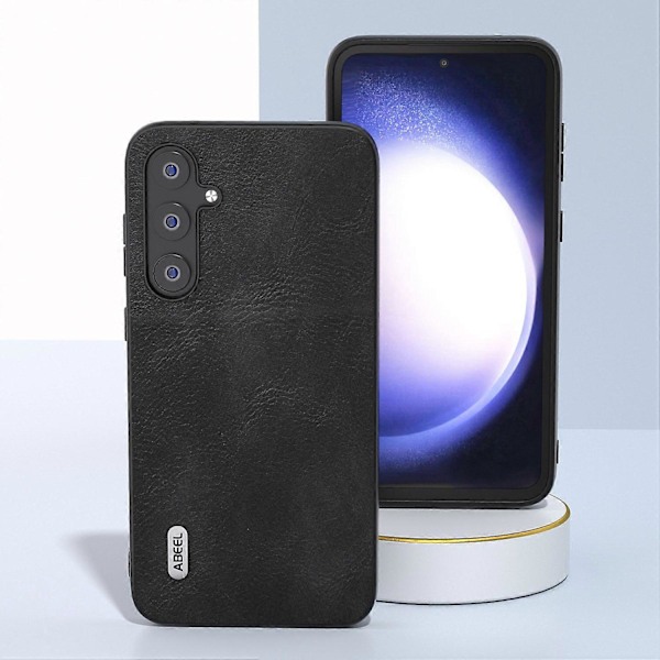 Lehmännahkakuvioinen puhelinkotelo Samsung Galaxy S23 FE:lle, iskunkestävä PU-nahka+TPU+PC-suojus Multicolor Style A