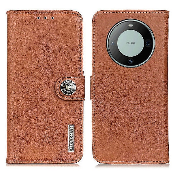KHAZNEH PU Læder Wallet Cover med Stativ til Huawei Mate 60 Pro - Ko Læder Tekstur Multicolor Style D