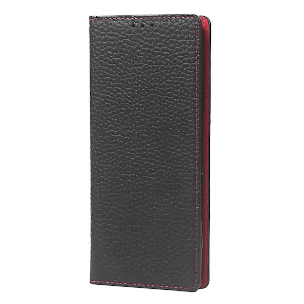 Litchi Tekstur Ægte Læder Stand Case Wallet Telefon Cover til Sony Xperia 1 III 5G