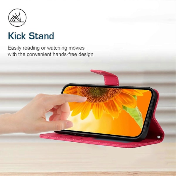Til Xiaomi 14 Pro Etui Hud-berørings Wallet Stand Læder Cover med Skulderrem Multicolor Style H