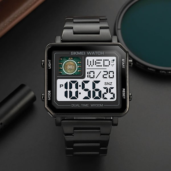 SKMEI 2033 sportklockor Nedräkning dubbel tid watch väckarklocka Kronografbord Digitala klockor rose red