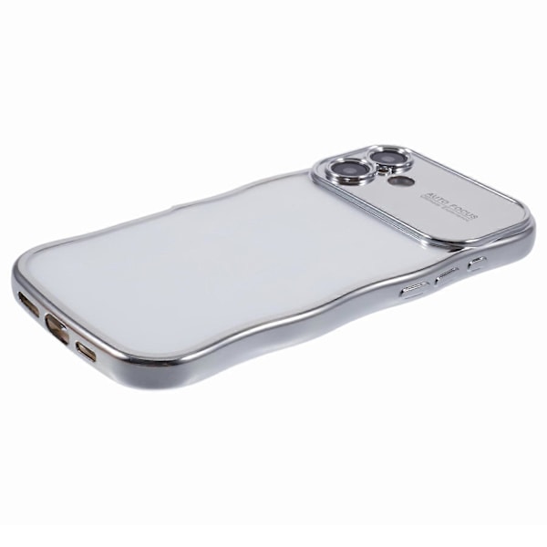 iPhone 16 -kotelo, galvanoidulla kiharakehyksellä, TPU, kirkas puhelinkuori Multicolor Style A