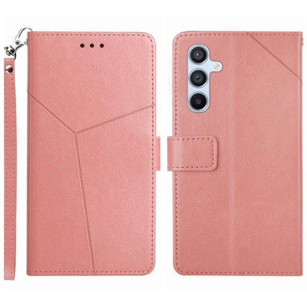 Til Samsung Galaxy A05s 4G Etui PU Læder Y-formet Linje Præget Wallet Telefon Cover Multicolor Style A