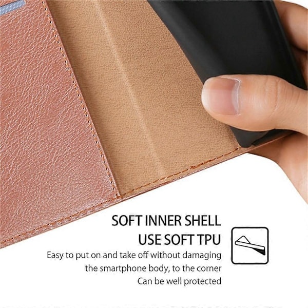 Plånboksfodral i PU-läder med magnetisk stängning för Xiaomi 15 Ultra Multicolor Rose Gold