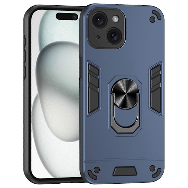 iPhone 15 -puhelimen suojakotelo PC+TPU-jalustalla, sopii magneettiseen autotelineeseen Multicolor Style B