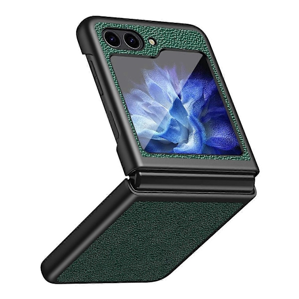 För Samsung Galaxy Z Flip5 5G PU Läderbelagt PC Skal Skyddande Mobilskal Multicolor Style C