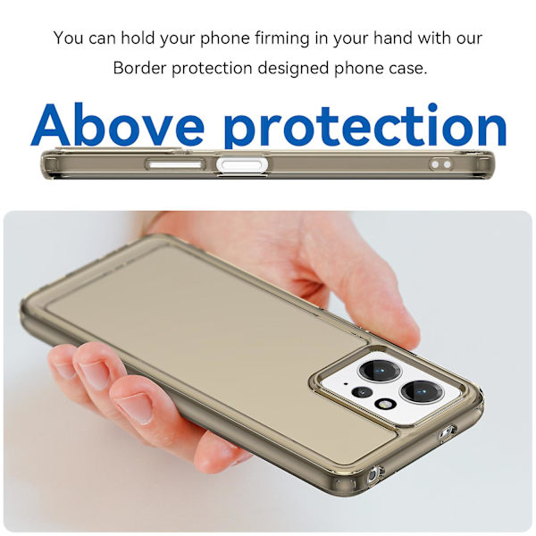 Anti-dropp phone case för Xiaomi Redmi Note 12 4g mjukt Tpu cover Transparent Grey