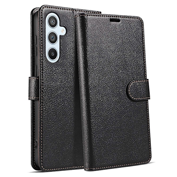 För Samsung Galaxy A26 5G Fodral Magnetiskt RFID-skydd Läder Plånboksfodral Multicolor Black