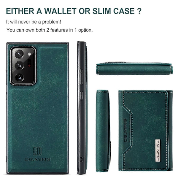 DG.MING M2 Series Magnetisk Tri-fold Wallet Kickstand Læder Etui til Samsung Galaxy Note20