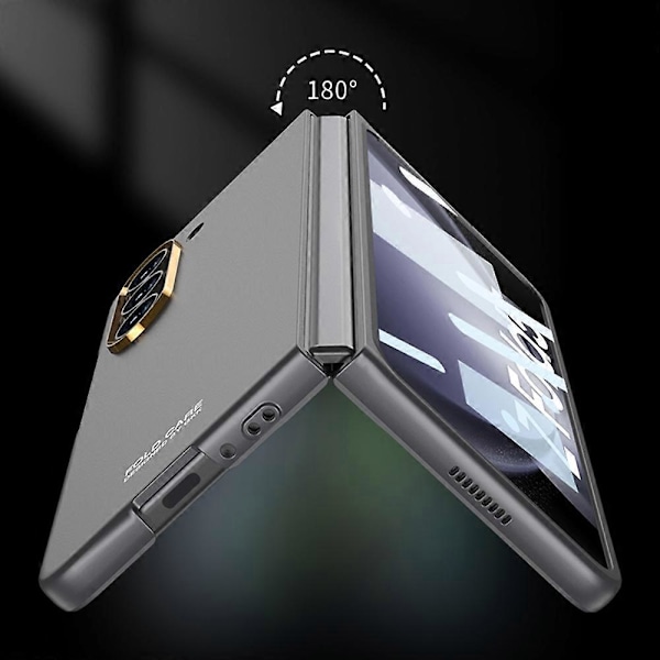 GKK Iskunkestävä suojakotelo Samsung Galaxy Z Fold5 5G -puhelimelle, kova PC-puhelinkotelo karkaistulla lasikalvolla Multicolor Style C