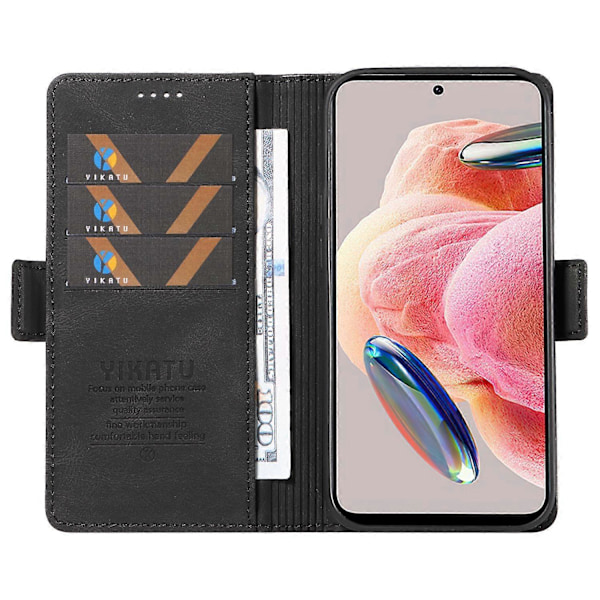 YIKATU YK-005 Til Xiaomi Redmi Note 12 4G Hud-berørings Telefon Cover PU Læder Wallet Stand Shell Multicolor Style E