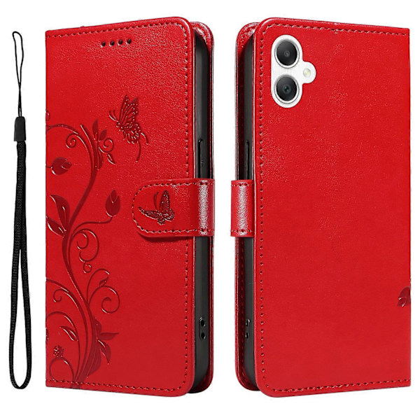 Samsung Galaxy A06 -puhelimen suojakotelo kukkakuviolla, PU-nahkainen lompakkokotelo Multicolor Style C