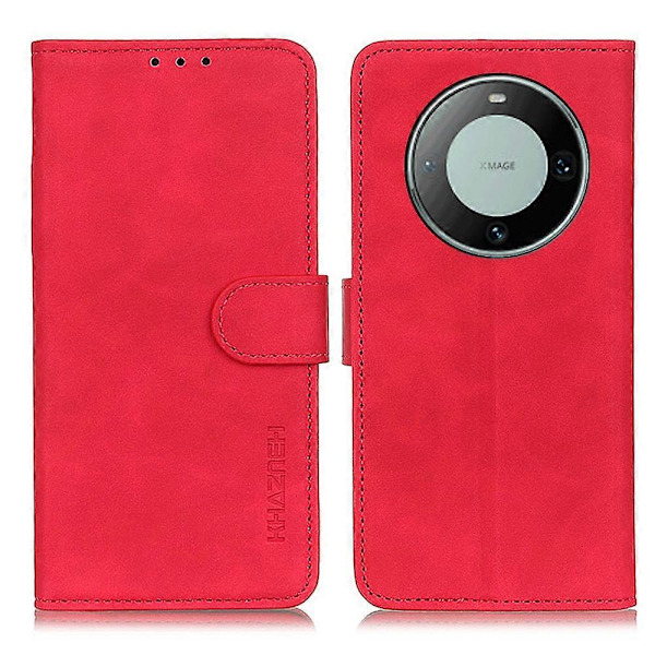 KHAZNEH För Huawei Mate 60 Pro Retro Textur Läder Telefonfodral Plånboksfodral med Ställfunktion Multicolor Style C